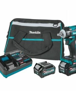 Makita Tools Makita 40V Max XGT 1/2" Square Drive Impact Wrench W/ Friction Ring Anvil (2.5Ah) Kit GWT04D