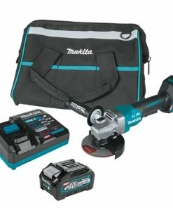 Makita Tools Makita 40V Max XGT 5" Paddle Switch Angle Grinder W/ Electric Brake (4.0Ah) Kit GAG03M1