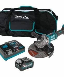 Makita Tools Makita 40V Max XGT 7 / 9" Paddle Switch Angle Grinder AWS Capable W/ Electric Brake (4.0Ah) Kit GAG10M1