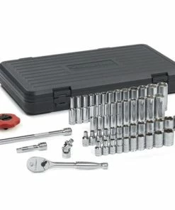 Gearwrench Tools GearWrench 51 Piece 1/4" 6 Point SAE & Metric Socket Set 80300