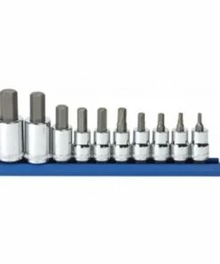 Gearwrench Tools GearWrench 10 Piece 3/8" & 1/2" Hex Bit Metric Socket Set 80578