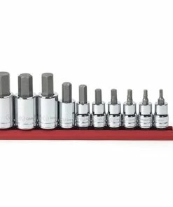Gearwrench Tools GearWrench 10 Piece 3/8" & 1/2" Drive Hex Bit SAE Socket Set 80579