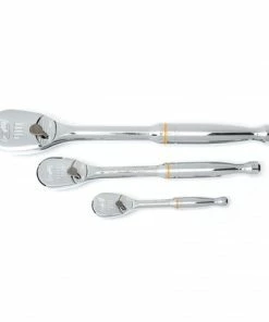 Gearwrench Tools Gearwrench 3 Piece 1/4, 3/8" & 1/2" Drive 90-Tooth Teardrop Ratchet Set 81206T