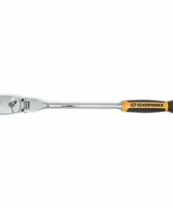 Gearwrench Tools Gearwrench 1/2" Drive 90-Tooth Dual Material Flex Head Teardrop Ratchet 17" 81370T