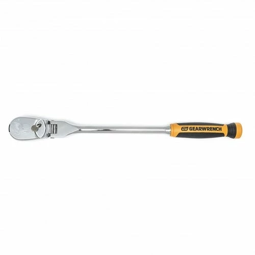 Gearwrench Tools Gearwrench 1/2" Drive 90-Tooth Dual Material Flex Head Teardrop Ratchet 17" 81370T