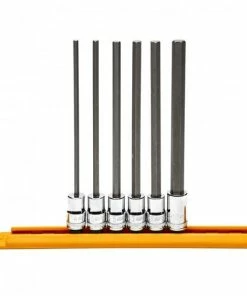Gearwrench Tools Gearwrench 6 Piece 3/8" Long Length Hex Bit Metric Socket Set 82554