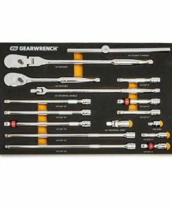 Gearwrench Tools Gearwrench 16 Pc. 1/2" 90-Tooth Ratchet & Drive Tool Set With EVA Foam Tray 86522