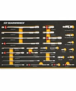 Gearwrench Tools Gearwrench 29 Pc. 1/4", 3/8", 1/2" Drive Chrome Tool Accessories Set With EVA Foam Tray 86523