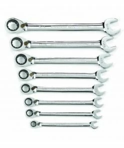 Gearwrench Tools GearWrench 8 Pc. Reversible Combination Ratcheting Wrench Set SAE 9533N
