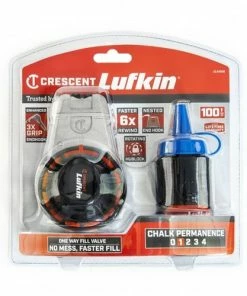 Crescent Tools Lufkin 100' Professional Aluminum Chalk & Reel With Blue Chalk CLA100B