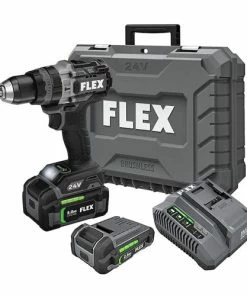 Flex Power Tools Flex 24V 1/2" 2-Speed Hammer Drill Turbo Mode Kit (2.5Ah/5.0Ah) FX1271T-2B